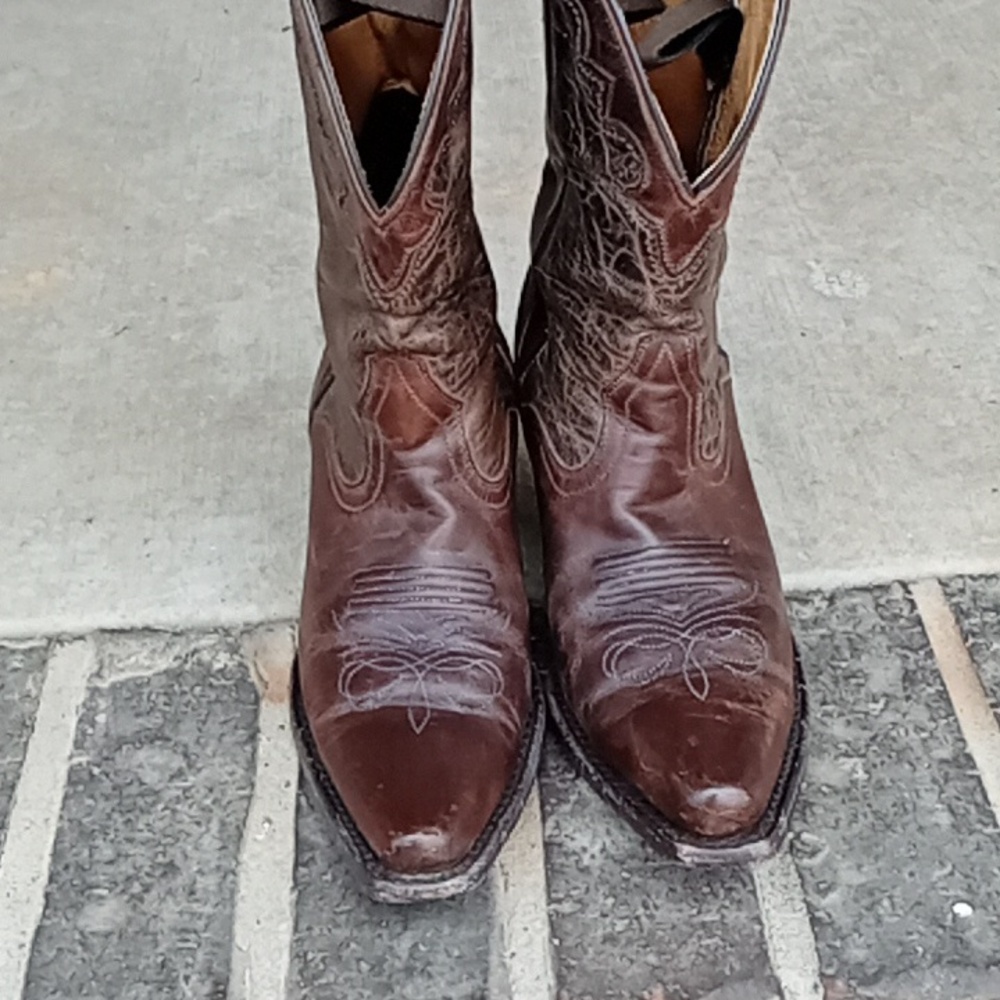 JB Dillon Women's Brown Goatskin South Western Leather Boots Date Night Country - Picture 4 of 5